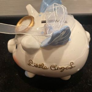 NWT & Vintage “Little Angel” Pig with Halo & Wings Piggybank for Boys